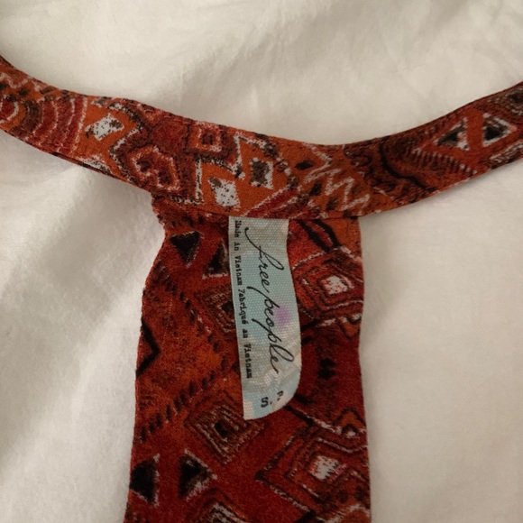 Free People orange flowy dress - Picture 3 of 3